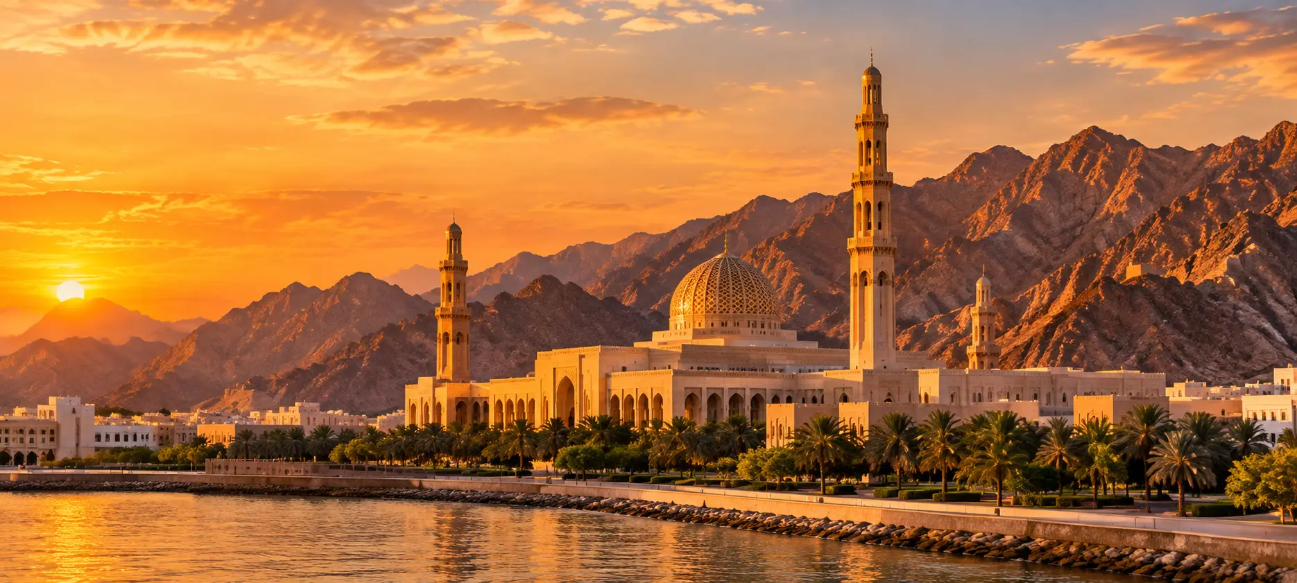 Online tutoring in Oman — Muscat skyline