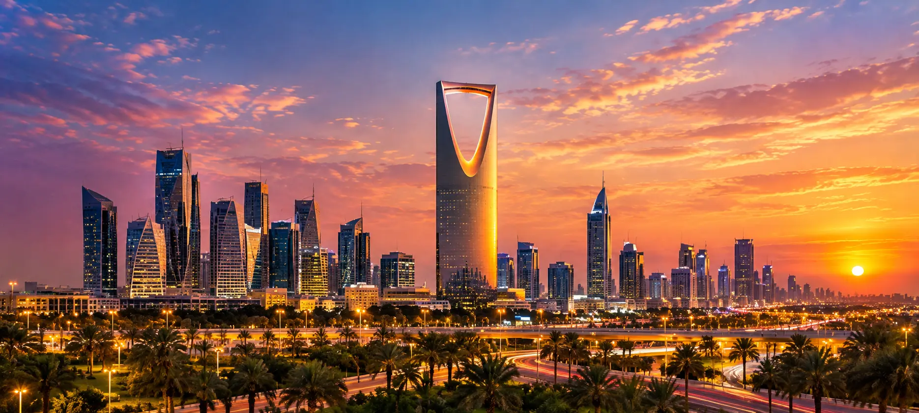 Online tutoring in Saudi Arabia — Riyadh skyline